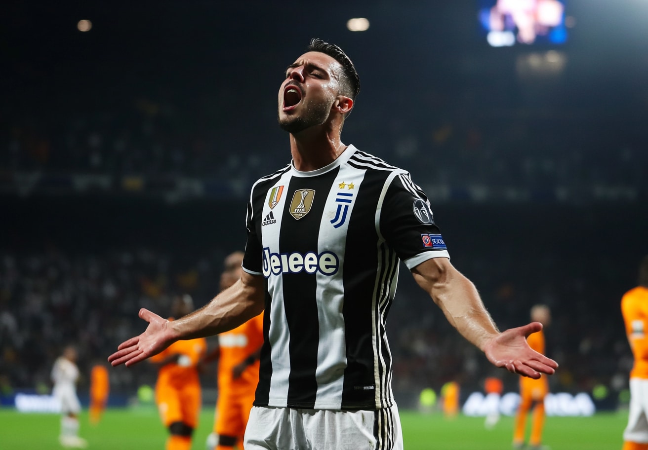 An emotional moment Juventus player