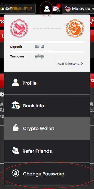12bet login change password