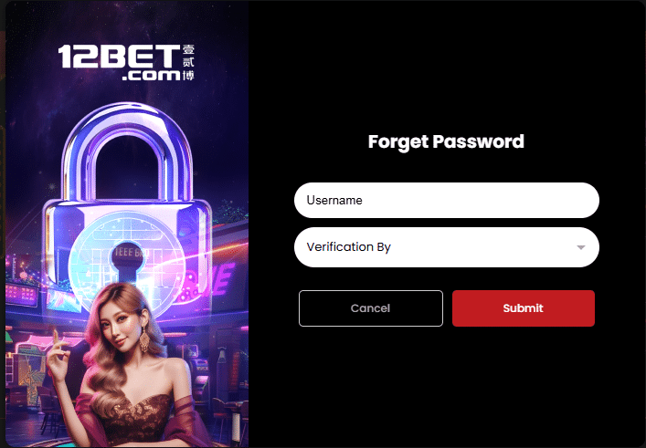 12bet login forgot password