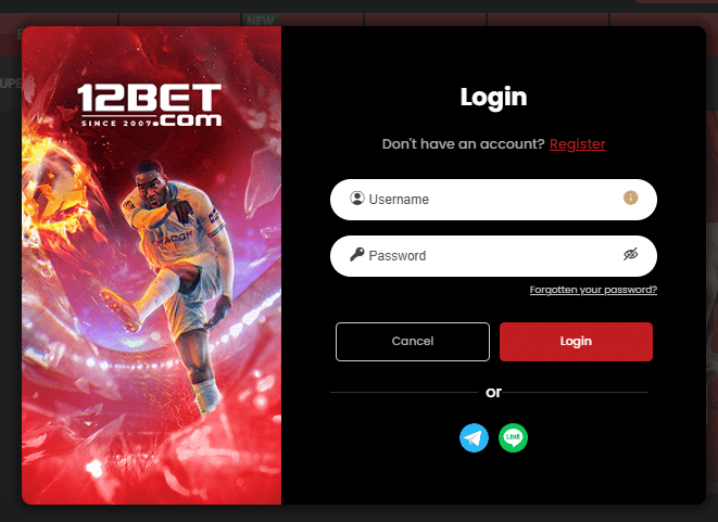 12bet login page