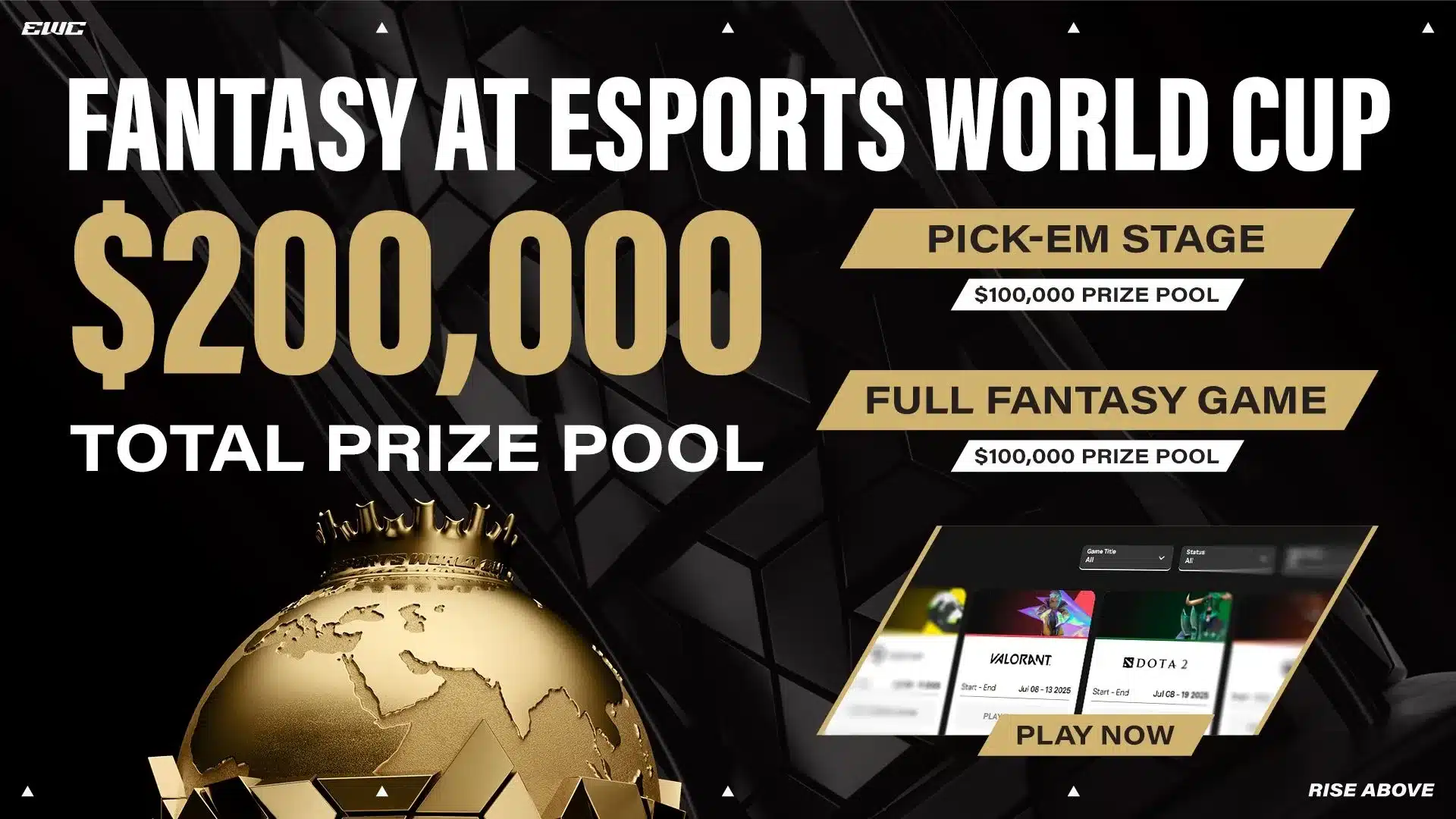 Esports World Cup Fantasy Pick-Em League with 12BET Sports